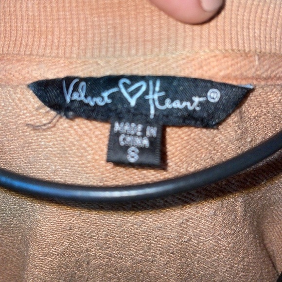 Velvet heart brown crew neck pullover causal or formal sweatshirt size small​ - Picture 2 of 4